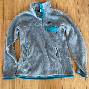 Patagonia gray and blue fleece size M
